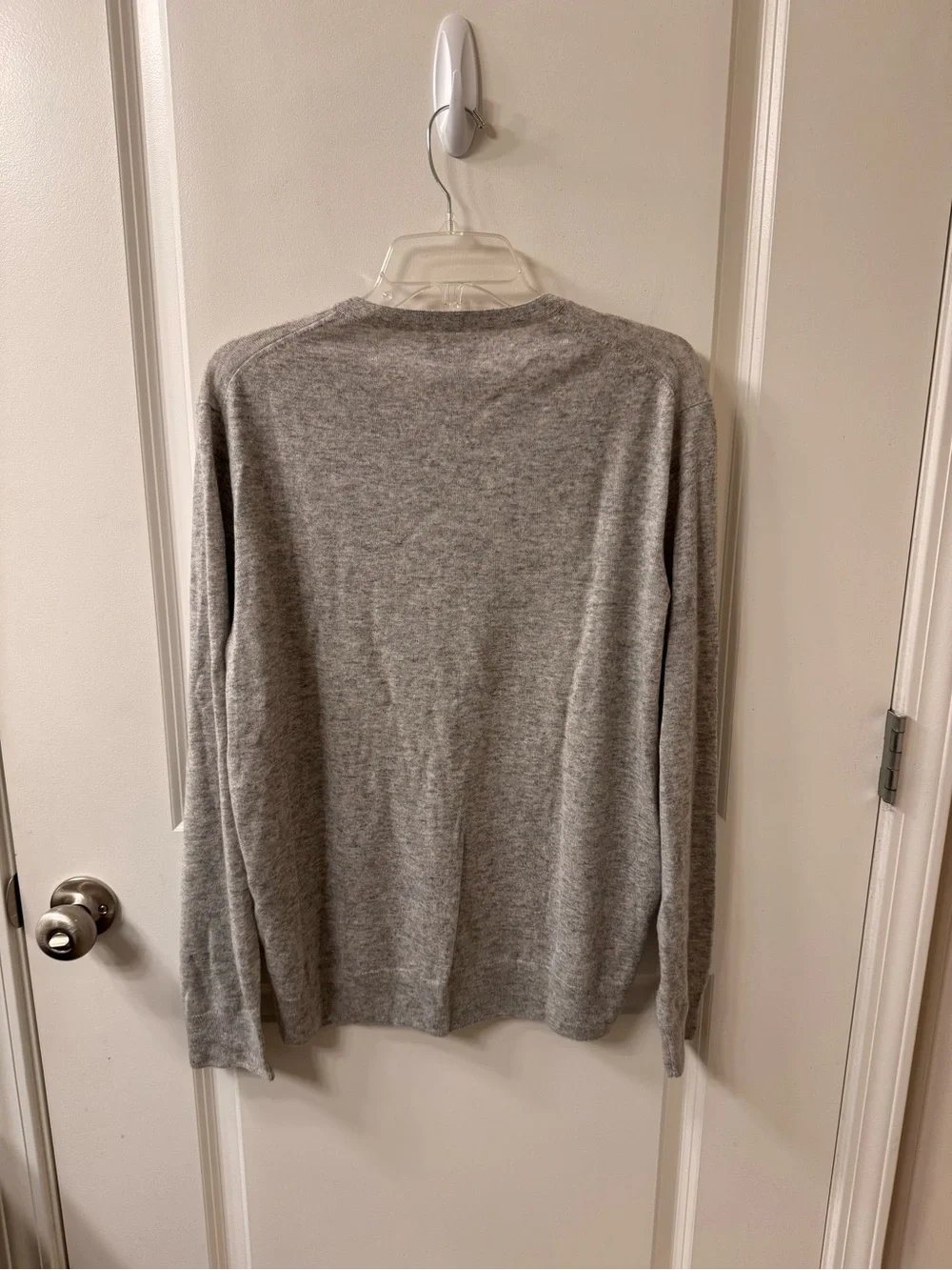 J. Crew Men's Cashmere V-Neck Sweater in Heather Gray
